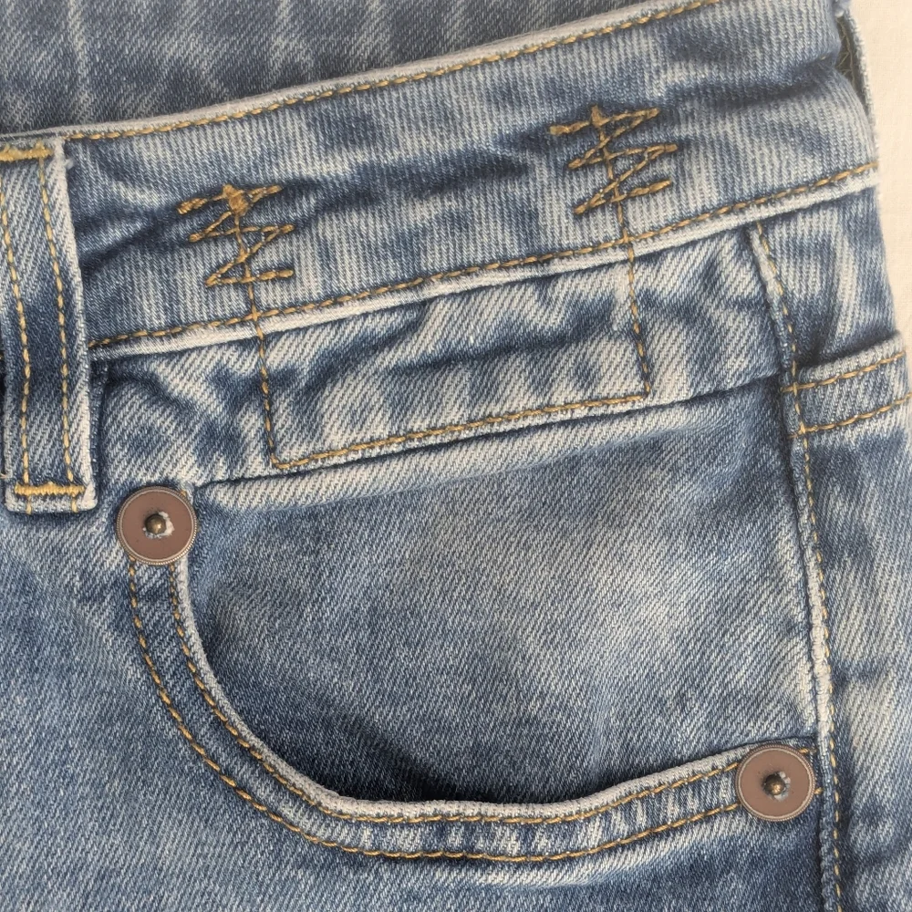 R13 Boy Straight With Rips Cropped Stretch Denim In Jasper Size 25 For Women - Picture 9 of 12
